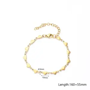 Love Heart (Gold) / 160+55mm / 1 Strand/Package