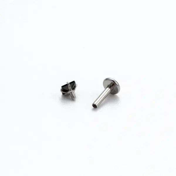 1 Piece 316L Stainless Steel Zircon Ear Cartilage Rings & Studs Square Waterproof Non Tarnish Surgical Steel Unisex