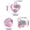 oly-08d5798308545e146b8d81b218cb7502 Wholesale Peach Heart Hanging Hole Beaded Acrylic Pendant DIY Phone Chain Necklace