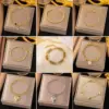 Wholesale PVD Coated Real Gold Plated Geometric Heart Shape 304 Stainless Steel Elegant Simple Style Waterproof Non Tarnish Bracelets Necklace