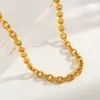 Wholesale Vacuum Plated 18K Gold Stainless Steel Basic Style Necklace For Women Casual Indoor Outdoor Wear Lobster Clasp Geometric Pattern