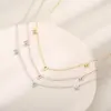 Wholesale PVD Coated 18K Gold Plated Solid Color Stainless Steel MAMA Simple Style Waterproof Non Tarnish Necklace