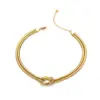 Simple Style Knot Stainless Steel Plating 18k Gold Plated Bracelets Necklace