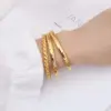 Wholesale Vacuum Plating Real Gold Plated 18K Gold C Shape 304 Stainless Steel Fashion Waterproof Non Tarnish Bangle