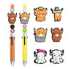 Wholesale Highland Cow Series Student Stationery Decorative Beads