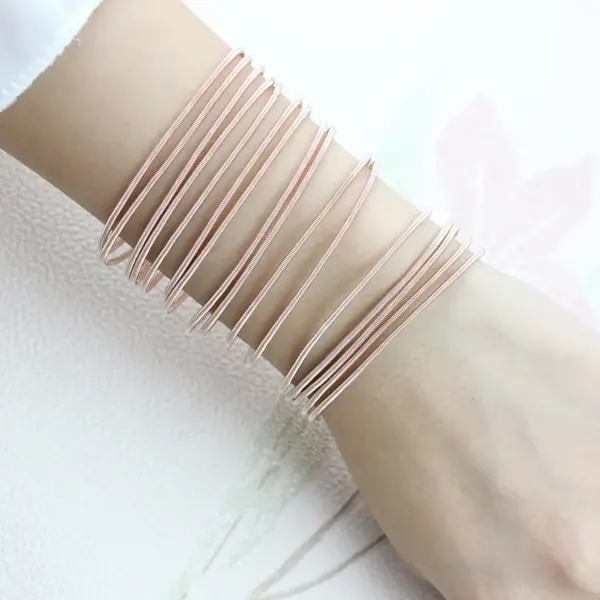 Solid Color 304 Stainless Steel Simple Style Wristband