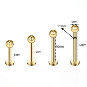 Gold / One Size / 1.2*6*3mm