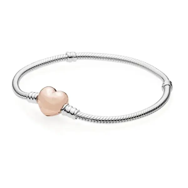 1 Piece Fashion Round Heart Shape Copper Plating Bracelets