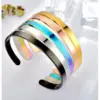Wholesale Simple Style Solid Color Stainless Steel Plating Bangle 1 Piece