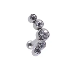 White Diamond-Steel Color / Rod Thickness * Rod Length 1.2x6mm