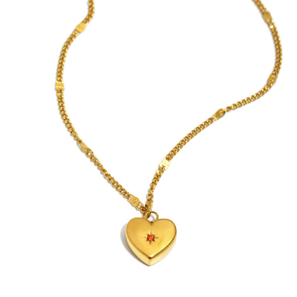 oly-091ae494a95330b23567c96910013036 Wholesale Stainless steel 18K gold-plated zircon necklace