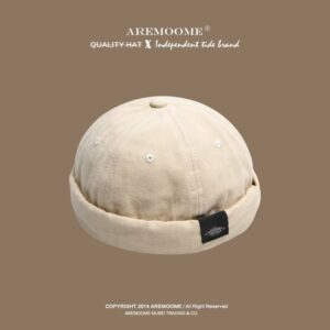 Spiked melon hat-beige / Adjustable (55-61cm)