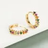 Fashion Geometric Copper Artificial Gemstones Earrings