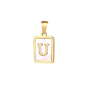 Gold / Letter U without Chain