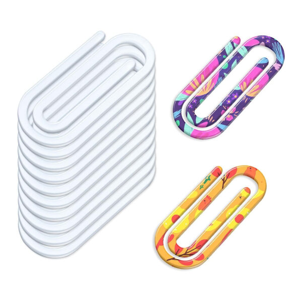 Wholesale Blank unfinished transparent acrylic paper clip bookmark DIY paper clip notebook file book card holder printing