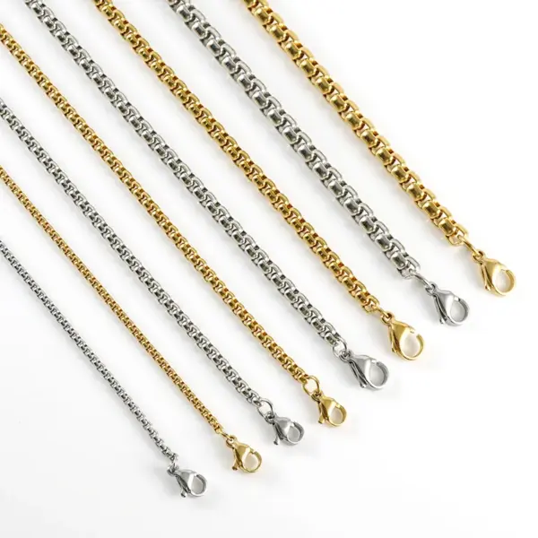 PVD Coated 18K Gold Plated Geometric 304 Stainless Steel Titanium Steel Fashion Waterproof Non Tarnish 304 Stainless Steel Bracelets