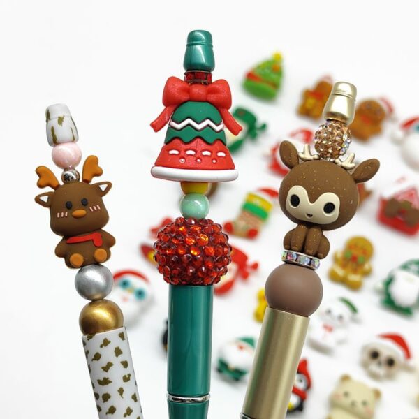 Wholesale DIY Beaded Pen Cartoon Bead Accessories Christmas House Beads