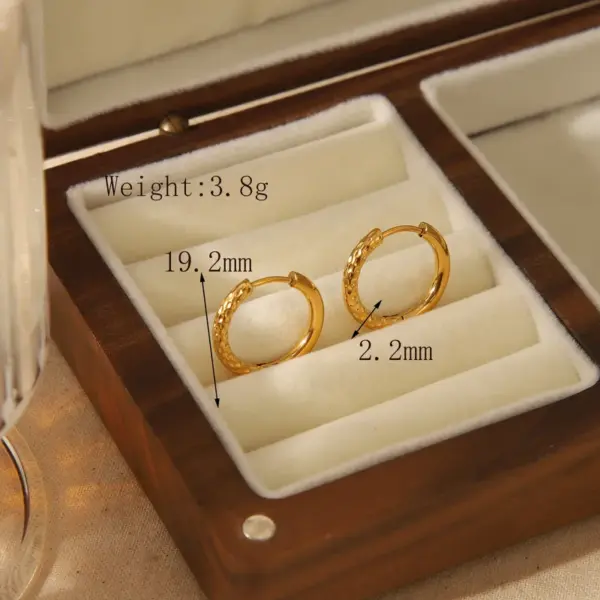 Wholesale 1 Pair Basic Commute Round Solid Color 304 Stainless Steel 14K Gold Plated Ear Studs