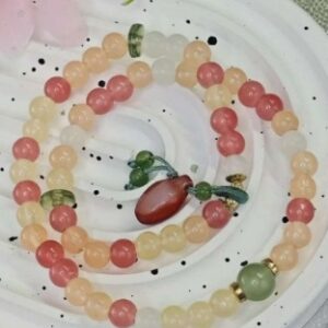 Pink manzhiqiong double layer bracelet