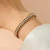 Wholesale Elegant Glam Simple Style Geometric 304 Stainless Steel 18K Gold Plated Rhinestones Bracelets In Bulk