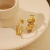 Wholesale Jewelry Simple Style Classic Style Commute Geometric 304 Stainless Steel 18K Gold Plated Open Rings