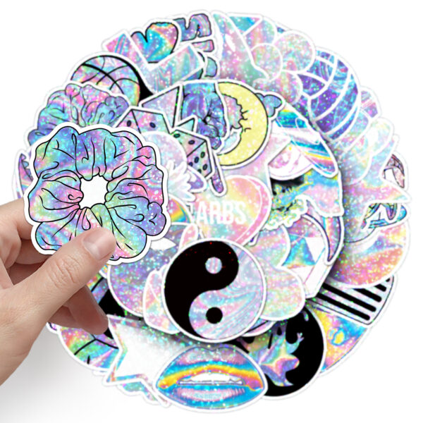 Wholesale 50 laser glitter stickers