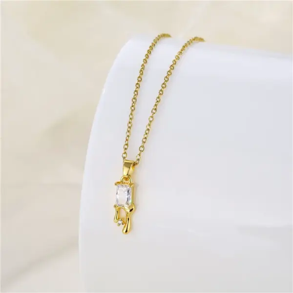 Water Plating Vacuum Plating Real Gold Plated 18K Gold Christmas Tree Heart Shape Flower 304 Stainless Steel Titanium Steel Korean Style Waterproof Non Tarnish 201 Stainless Steel Pendant Necklace