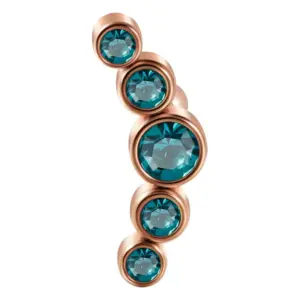 Navy Blue-Rose Gold / Rod Thickness * Rod Length 1.2x6mm