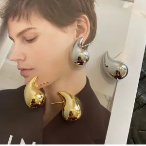 Wholesale 1 Pair Simple Style Commute Water Droplets Plating Stainless Steel Ear Studs