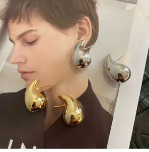 Wholesale 1 Pair Simple Style Commute Water Droplets Plating Stainless Steel Ear Studs