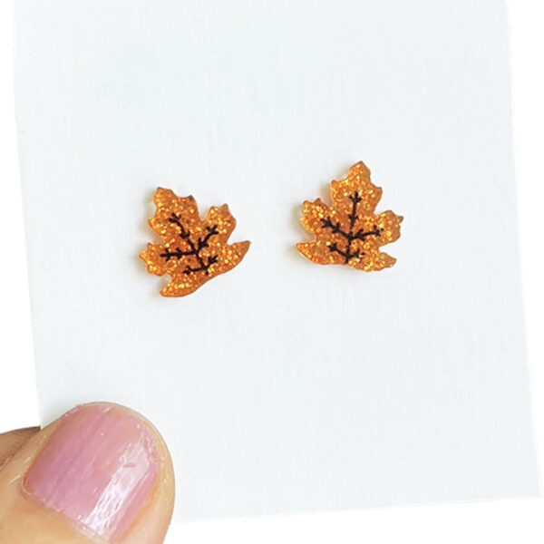 Wholesale Thanksgiving turkey pumpkin text autumn sparkling earrings