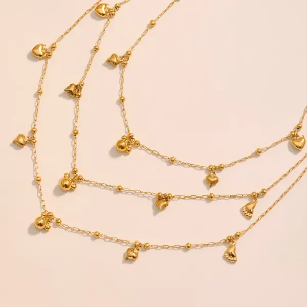 Wholesale Stainless Steel DIY Mini Bear Necklace Bracelet Ankle Chain Versatile Y-Shaped Pig Nose Lockbone Chain Jewelry Accessories