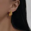 Wholesale 1 Pair Basic Solid Color Plating Titanium Steel 18k Gold Plated Ear Studs