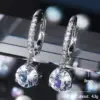 Wholesale Fashion Inlaid Round Zircon Copper Earrings Wholesale