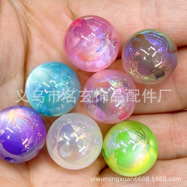 Wholesale Colored electroplated cat's eye beads