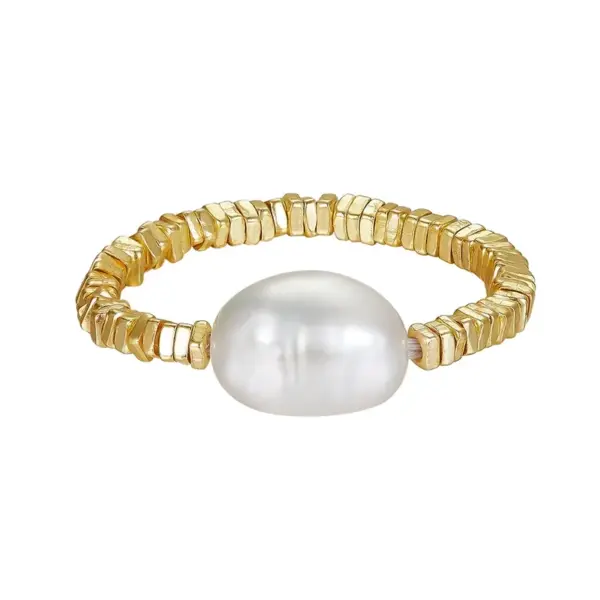 1 Piece 925 Sterling Silver Baroque Pearl Handmade Small Silver Block 14K Gold Plated Rhodium Plated Broken Silver Bracelets