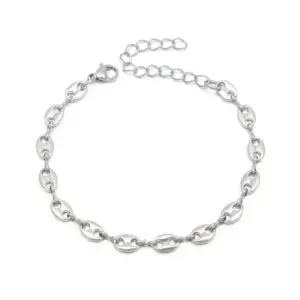 Pig Nose Bracelet / Steel Color