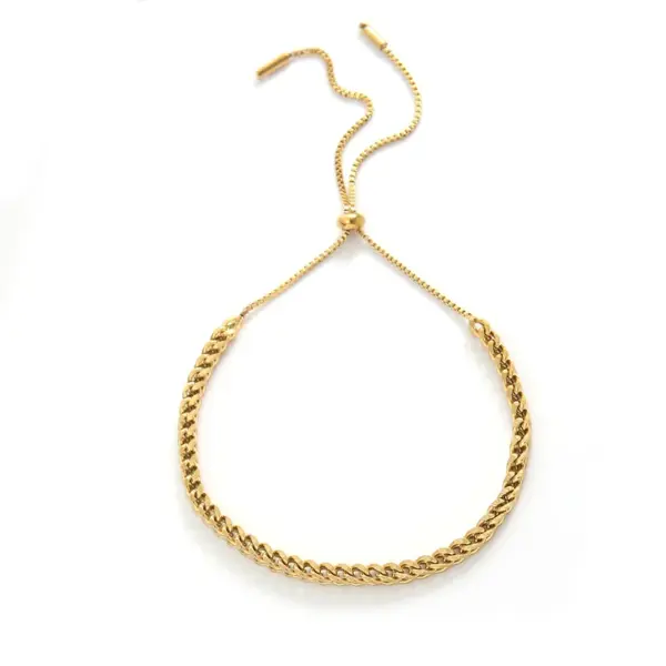 Wholesale Simple Style Solid Color Titanium Steel Plating Bracelets 1 Piece