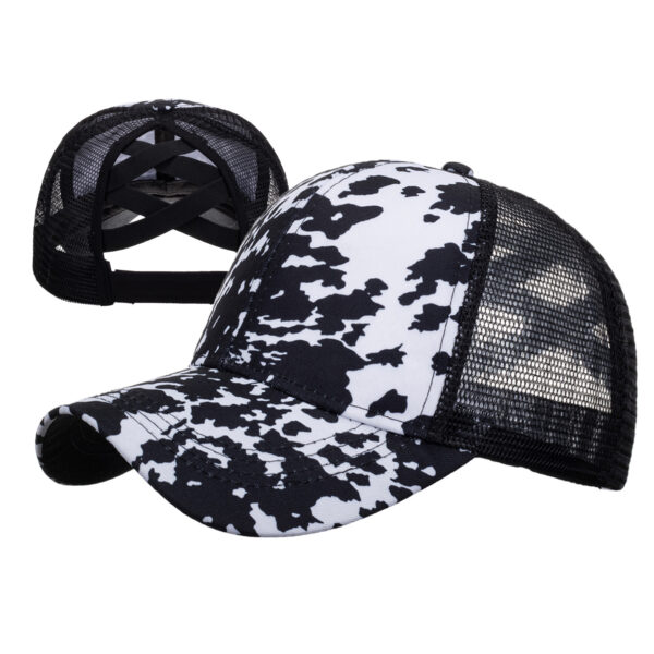 Wholesale Cross-border AliExpress Amazon ebay new black and white horizontal cross net cap baseball cap Women's sun hat B986