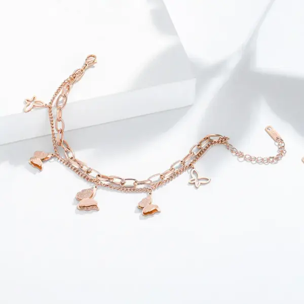 Wholesale PVD Coated 18K Gold Plated Geometric 304 Stainless Steel Waterproof Non Tarnish 304 Stainless Steel Bracelets