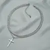 PVD Coated 18K Gold Plated Cross 304 Stainless Steel Fashion Waterproof Non Tarnish 304 Stainless Steel Pendant Necklace