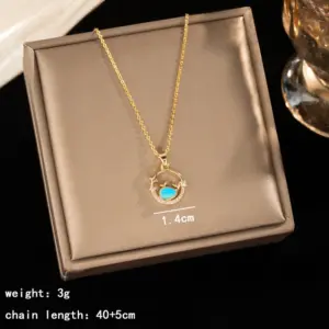 Golden, Blue Cat Eye Stone Whale