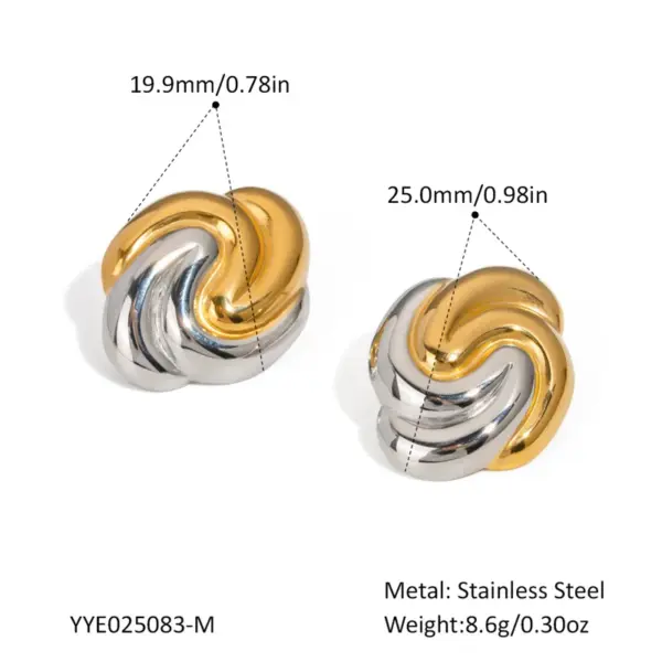 Wholesale PVD Coated Real Gold Plated 18K Gold Geometric Star Heart Shape 304 Stainless Steel Elegant Glam Lady Waterproof Non Tarnish Ear Studs