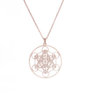 Rose gold 45+5cm long cross chain