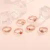 Wholesale Fashion Heart Shape Copper Inlay Zircon Rings 1 Piece