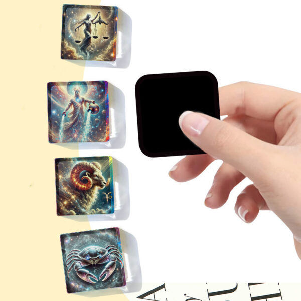 oly-09ae904d7ddfa3996f261080f451e3a5 Wholesale Cross-border labeling on behalf of the twelve constellations of acrylic refrigerator magnets Scorpio decorative Wen Chuang soft magnetic gel refrigerator magnets