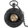 Wholesale Foreign Trade Hot Sale Retro Flip Pattern Double Display Roman Literal Mechanical Pocket Watch Male and Female Student Mechanical Watch