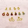 Wholesale PVD Coated Real Gold Plated 14K Gold Lips Flower Butterfly 304 Stainless Steel Simple Style Commute Waterproof Non Tarnish Ear Studs