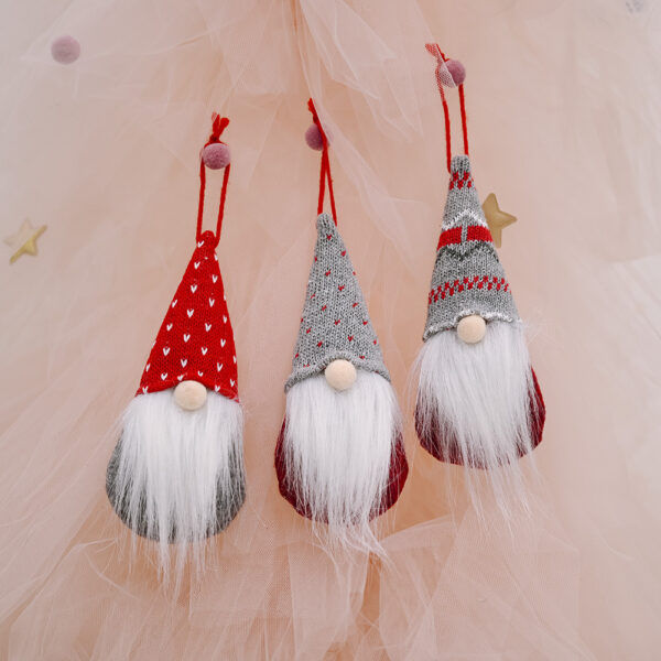 Wholesale Christmas Knitted Hat Forest Old Man Pendant Decoration