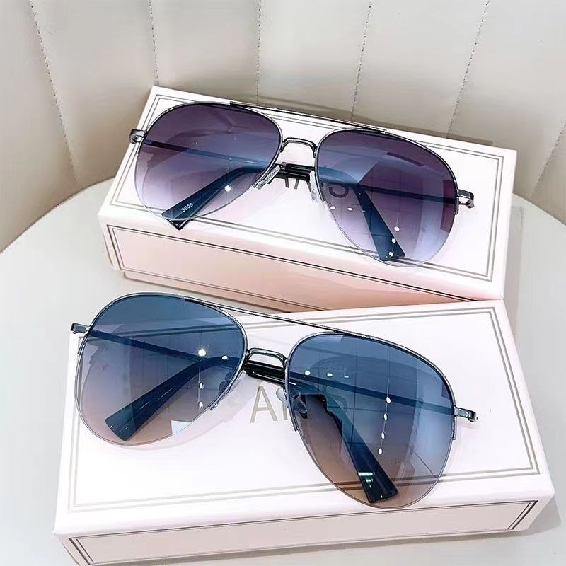 Wholesale New ser cool men's high-end iving sunglasses iving special large frame mirror big face sunshade glasses women